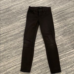 Jbrand Capri mid rise black skinny jeans